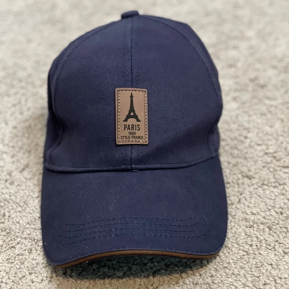 B. Ovet by Style France Paris Navy Blue Eiffel Tower Logo Baseball Cap Hat.